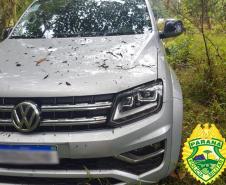 Instantes após roubo, PM recupera carro em Pato Branco, no Sudoeste do Paraná