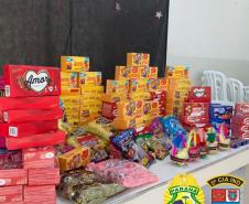 Companhia Independente da PM sedia campanha para arrecadar chocolates e doces para doação na semana de Páscoa