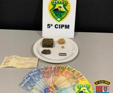 Em Cianorte (PR), PM encaminha homem e adolescente ao serem flagrados com drogas