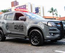 Nova plotagem das viaturas da ROTAM  é apresentada ao Comandante-Geral da PMPR