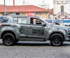 Nova plotagem das viaturas da ROTAM  é apresentada ao Comandante-Geral da PMPR