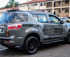 Nova plotagem das viaturas da ROTAM  é apresentada ao Comandante-Geral da PMPR