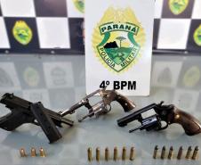 Em ocorrências distintas, PM encaminha cinco pessoas, apreende três armas de fogo e drogas no Norte do estado
