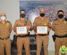 Dupla de policiais militares de Sarandi (PR) recebem Moção de Louvor e Reconhecimento da Câmara Municipal, após ato honroso