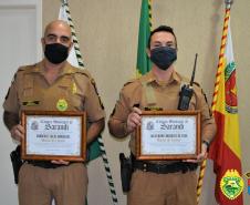 Dupla de policiais militares de Sarandi (PR) recebem Moção de Louvor e Reconhecimento da Câmara Municipal, após ato honroso