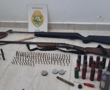 PM de Guarapuava (PR) apreende nove armas de fogo e encaminha quatro suspeitos, em ocorrências separadas