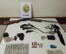 No Norte do Paraná, denúncias levam PM a apreender sete armas de fogo e encaminhar três suspeitos de porte ilegal