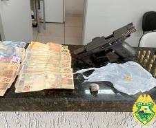 Homem é preso pela PM portando uma pistola e 14 munições em Marialva, no Noroeste do estado