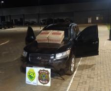Durante final de semana, BPFron e Polícia Federal apreendem dois veículos carregados com cigarros e bebidas contrabandeadas pela Operação Hórus