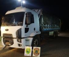 Caminhão com cerca de R$ 1,5 milhão em contrabando é apreendido durante Operação Hórus, em Entre Rios do Oeste (PR)