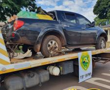 Em Cianorte, PM apreende caminhonete e 1,2 tonelada de maconha