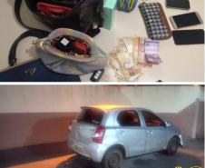PM recupera carro roubado e apreende arma de fogo com munições nos Campos Gerais do estado