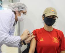 Quase 90% do efetivo da Polícia Militar já recebeu a primeira dose da vacina contra o coronavírus