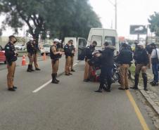 Cadetes da PM tem instrução prática sobre policiamento de trânsito urbano em Curitiba