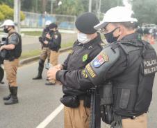 Cadetes da PM tem instrução prática sobre policiamento de trânsito urbano em Curitiba