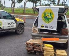 Carro com 134,5 quilos de maconha é apreendido em Diamante do Oeste (PR)