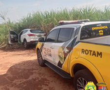 Policiais rodoviários apreendem veículo preparado para transporte de ilícitos e rádio comunicador em Santo Inácio, no Noroeste do estado