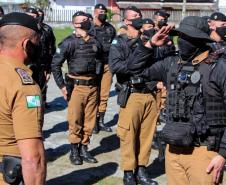 Oficiais da PM e do Corpo de Bombeiros se reúnem com o Comandante-Geral em Paranaguá