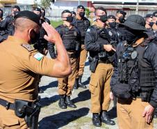 Oficiais da PM e do Corpo de Bombeiros se reúnem com o Comandante-Geral em Paranaguá