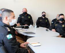 Oficiais da PM e do Corpo de Bombeiros se reúnem com o Comandante-Geral em Paranaguá