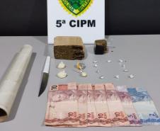 Ações distintas da PM resultam na prisão de duas pessoas por tráfico de drogas em Cianorte, no Noroeste do estado