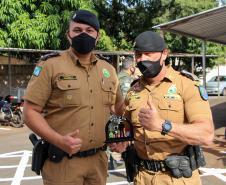 Comandante-Geral visita batalhão de Maringá e conversa com oficiais da PM e do Corpo de Bombeiros