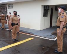 Em Arapongas, oficiais da PM fazem apresentação sobre a 7ª Companhia Independente para o Comandante-Geral
