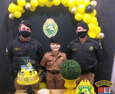 Menina de 10 anos recebe visita de policiais militares no dia do aniversário em Cianorte (PR)