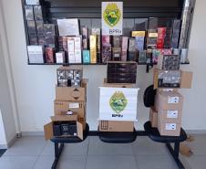 Carro com perfumes contrabandeados é abordado pelo BPRv em Francisco Alves (PR)