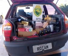 Carro com perfumes contrabandeados é abordado pelo BPRv em Francisco Alves (PR)