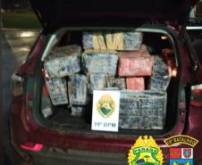 Carro com 464 quilos de maconha é apreendido pela PM em Toledo (PR)