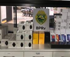 Celulares e relógios do Paraguai são apreendidos durante patrulhamento de equipe do BPRv em Cafezal do Sul (PR)
