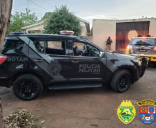 PM encaminha dois homens suspeitos de praticar roubo em Mariluz, no Noroeste do Paraná