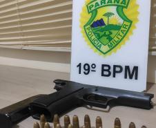 Pistolas e munições são apreendidas pela PM durante a operação Fronteiras e Divisas Integradas
