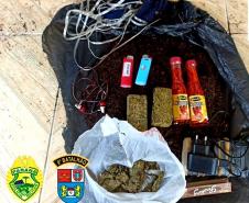 PM prende três pessoas e apreende mais de 200 gramas de maconha em Morretes (PR)