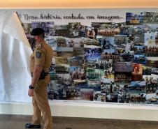 BPTran parabeniza militares estaduais e resgata histórico da unidade com painel de fotografias
