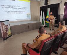 Nos Campos Gerais, Comandante-Geral fala com o efetivo e aproxima Corporação dos municípios