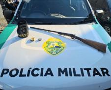 Polícia Ambiental atende ocorrência de desmatamento e encaminha homem por porte ilegal de arma de fogo em Campo Largo (PR)