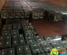 BPRv apreende garrafas de vinhos contrabandeadas e carga de cerveja sem nota no Interior do Paraná