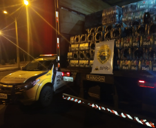BPRv apreende garrafas de vinhos contrabandeadas e carga de cerveja sem nota no Interior do Paraná