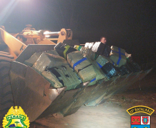 Mais de 10 toneladas de maconha são apreendidos pela Polícia Militar em Brasilândia do Sul (PR)