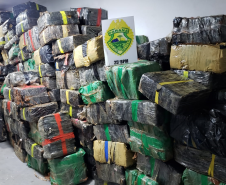 Mais de 10 toneladas de maconha são apreendidos pela Polícia Militar em Brasilândia do Sul (PR)