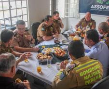 Alto-Comando da PMPR faz visita de cortesia à Presidente da ASSOFEPAR