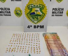 Em Maringá (PR), PM encaminha três pessoas e apreende 158 pedras de crack e 100 gramas de cocaína
