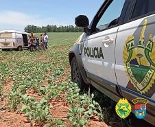 No interior do estado, policiais militares apreendem carga de cigarro roubada, recuperam duas Kombis e encaminham envolvidos no crime