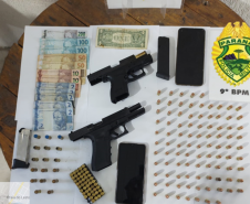 Polícia Militar do Litoral do estado apreende cinco armas de fogo e 260 munições em situações distintas