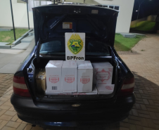BPFRON prende homem com um Mandado de Prisão em aberto e apreenderam 150 garrafas de vinho contrabandeados no Oeste do estado 