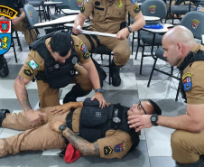 Policiais militares do Sudoeste do estado participam de instrução de atendimento pré-hospitalar