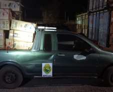 Policiais do BPFRON apreendem quatro carros, cigarros e pneus contrabandeados no Oeste do estado