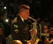 Concerto de Natal da Banda da PMPR emociona público no Teatro Guaíra e arrecada mais de duas toneladas de alimentos